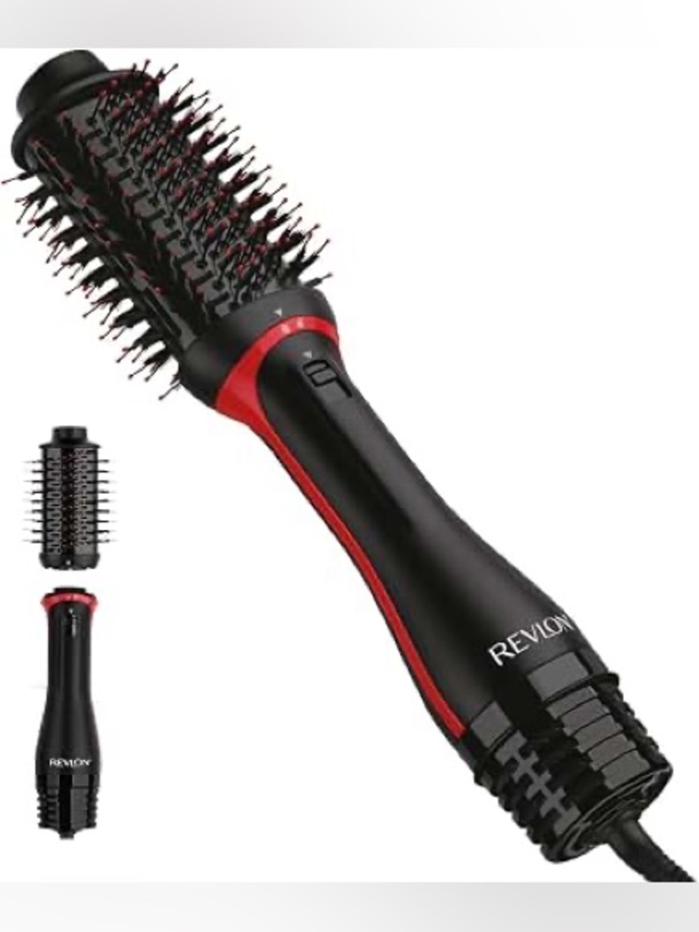 Revlon Black and Red Hot Air Round Brush Styler - 2-in-1
